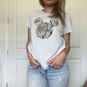 Snakeskin Mickey Mouse H&M Disney Tee Size small